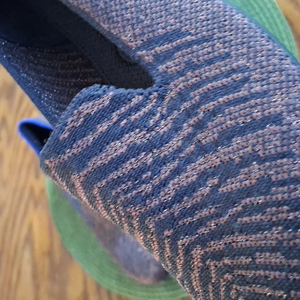 Rothy's The Loafer Brown Black Metallic Knit Comfort Flats Size 10 - Picture 5 of 10